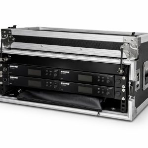 Shure wireless microphone rack with professional antenna/power distribution unit (3 mics)